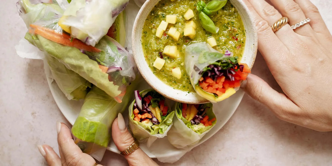 Spring Rolls with Mango Salsa