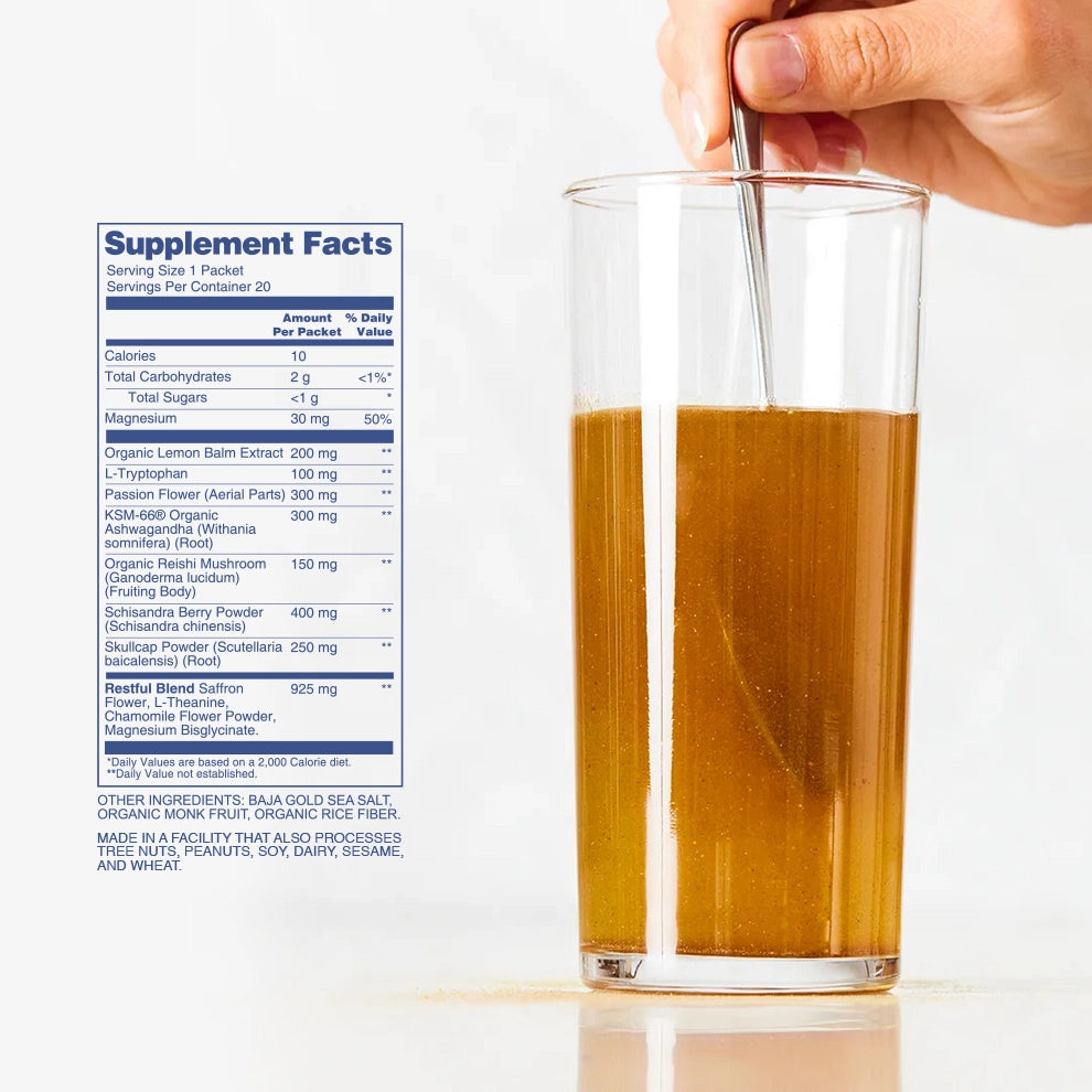 ION Restful Sleep Supplement Facts