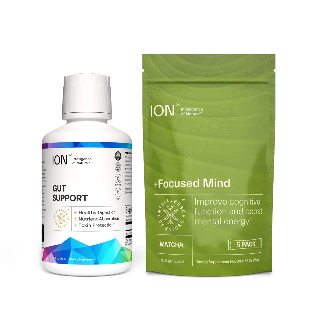 ION Think Better Bundle-Gut Support 16oz + Focused Mind 5 pack
