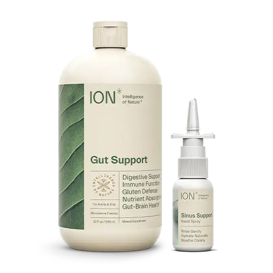 ION Gut Health Supplement Product Gut + Sinus Bundle 32oz