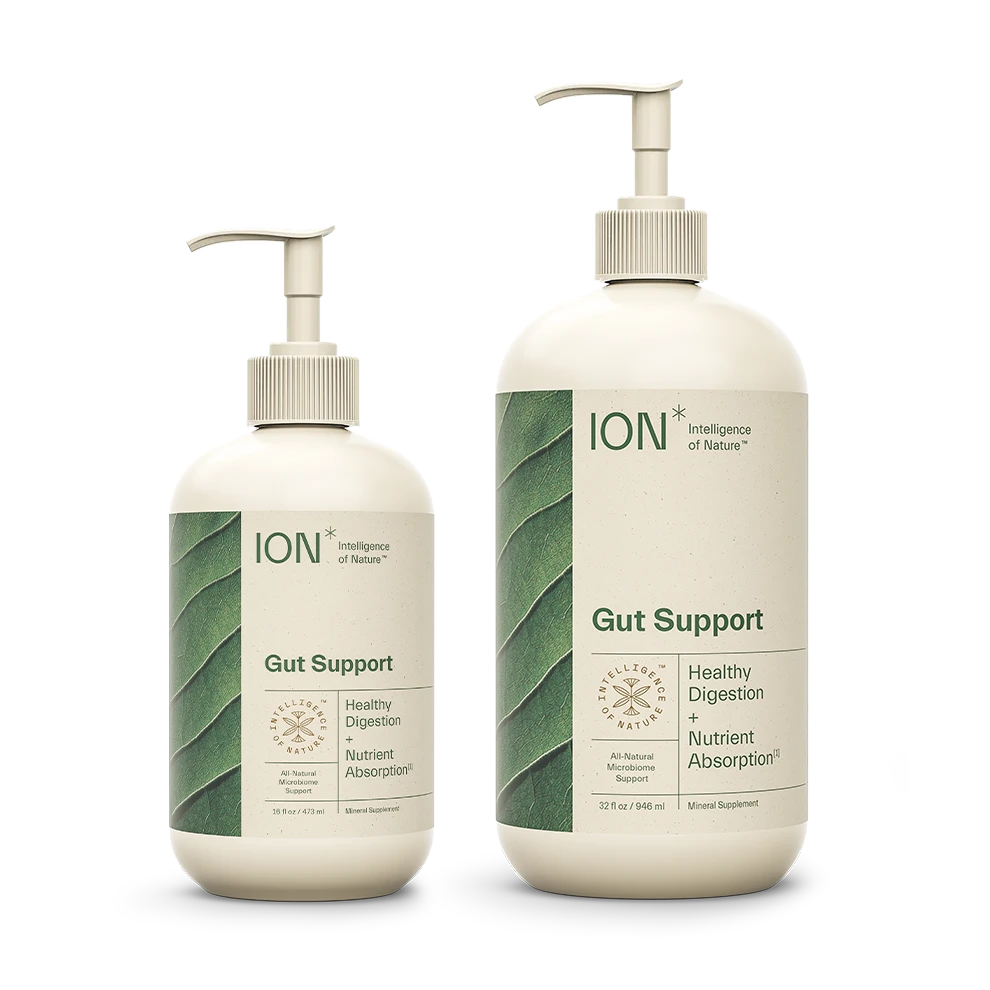 ION Gut Support Supplement Bottles with Dispensing Pump