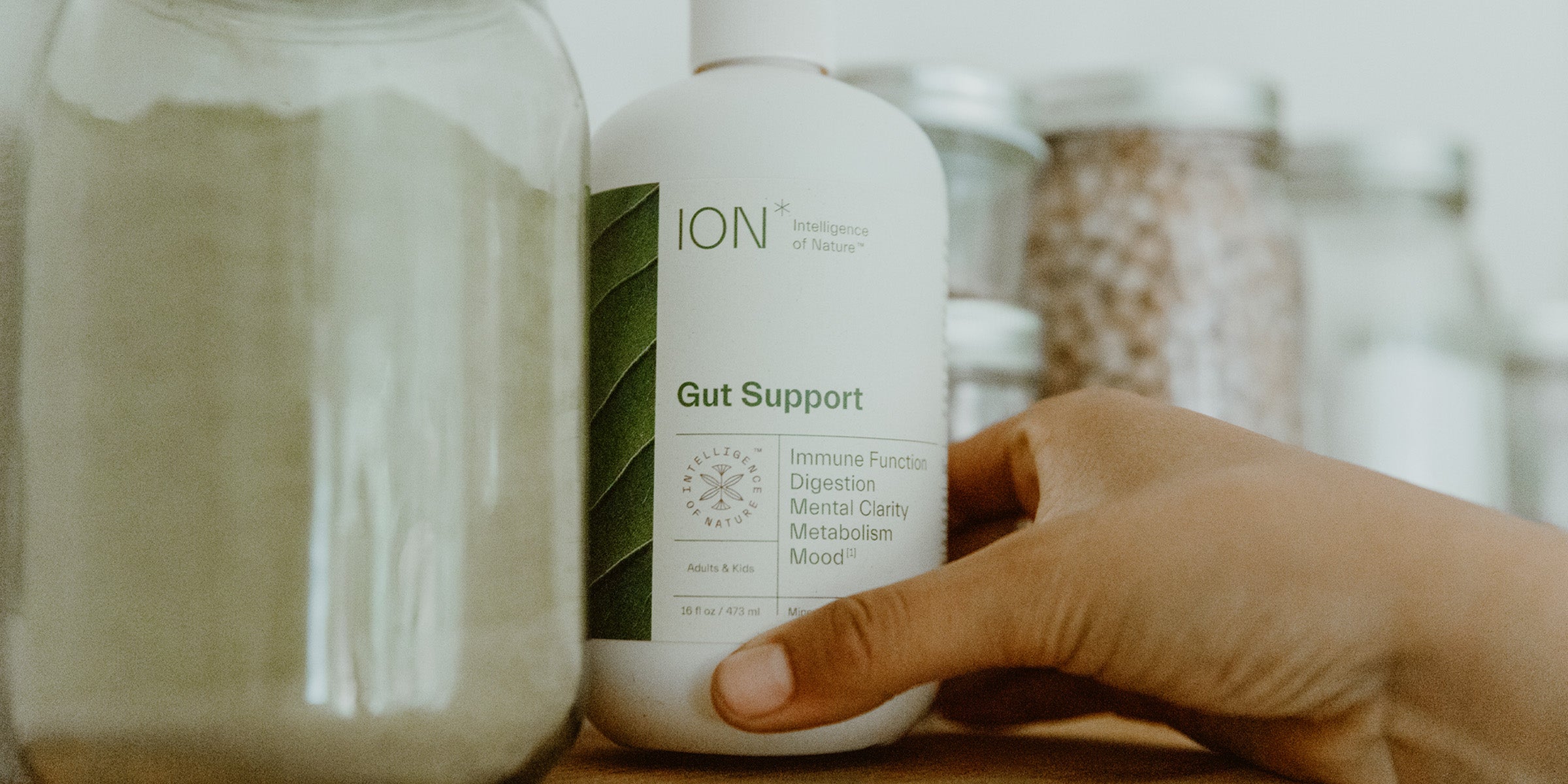 ION* Gut Support compliments a diverse, plant-based, organic diet to boost overall health.