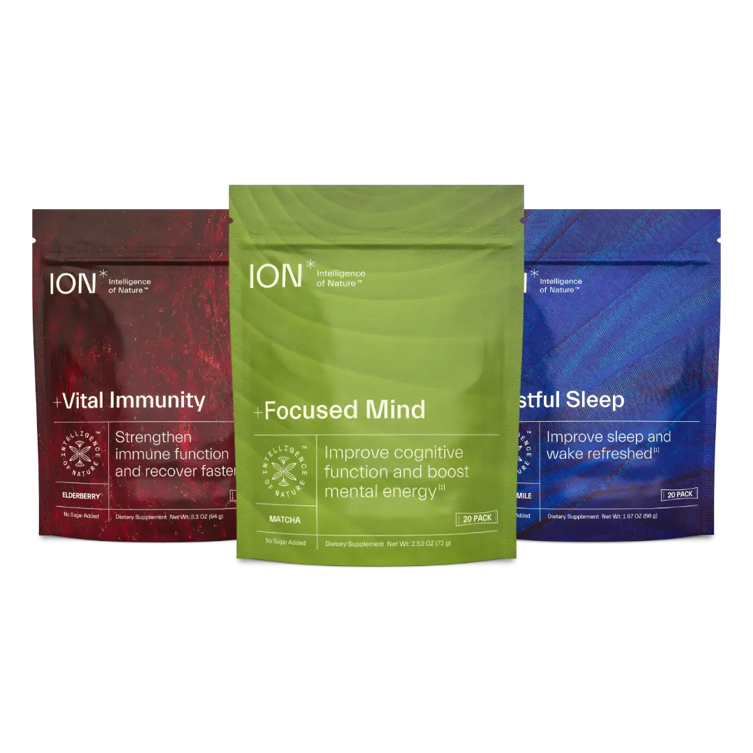 ION Plus Line Essential Bundle-20 packs each Mind Sleep & Immunity
