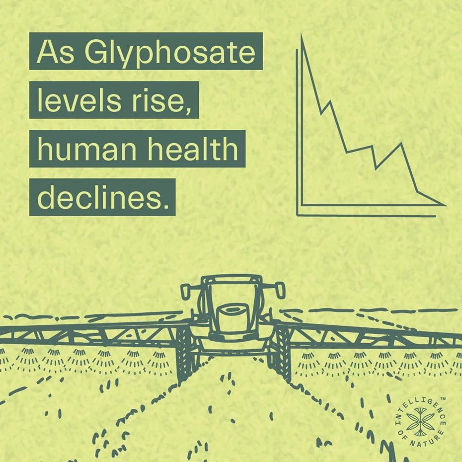 As Glyphosate levels rise, human health declines.